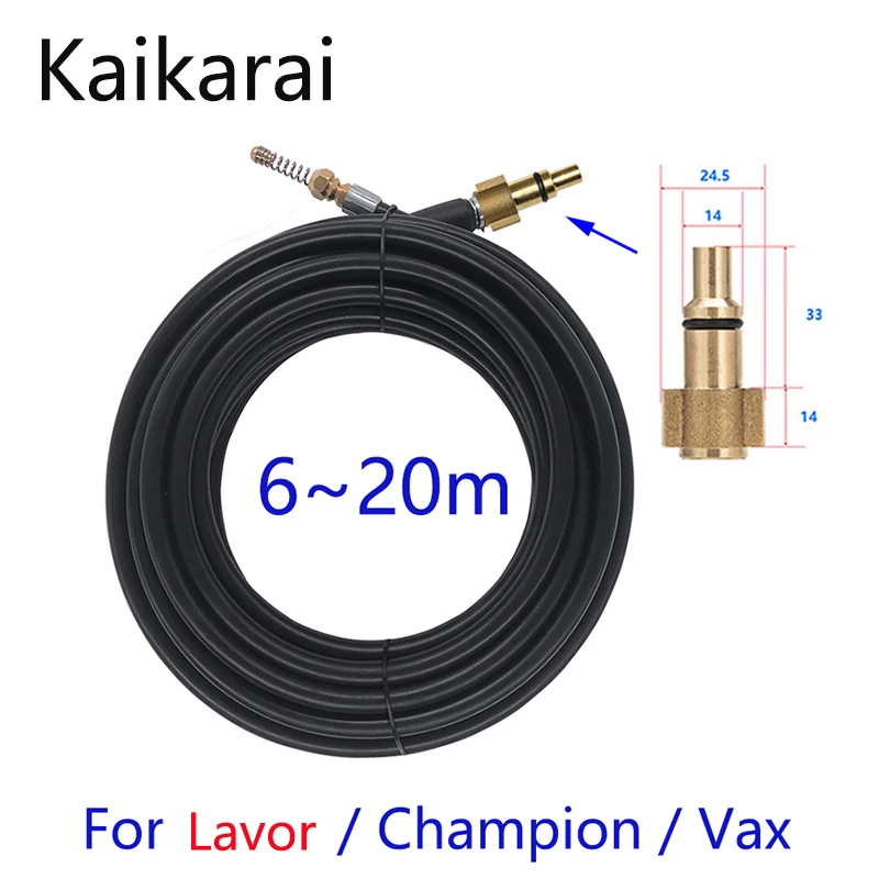 

6~20 meter Sewer Drain Water Cleaning Hose Sewage Pipeline Clean for Lavor Craftsman Briggs Champion Vax High Pressure Washer