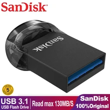 Sandisk – Mini clé USB 128 U Ultra Fit avec mot de passe, 256 GB, 64 GB, 3.1 GB, Original