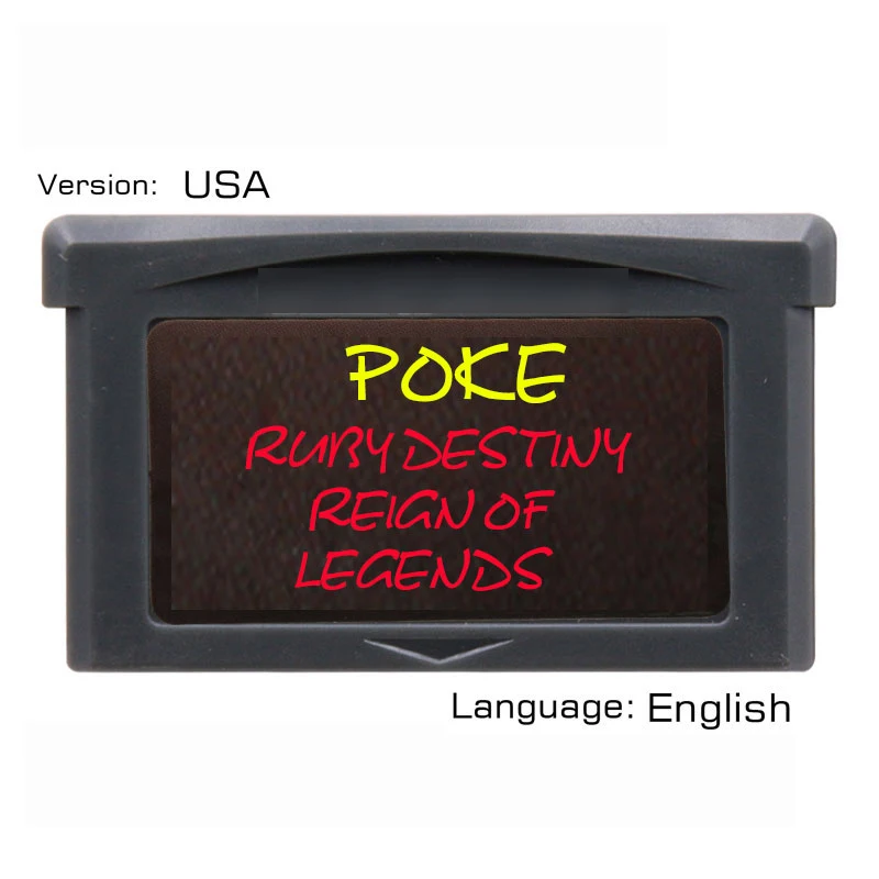Poke RubyDestiny Reign OfLegends 32 бит видеоигры картридж консольная карта Версия США язык английский