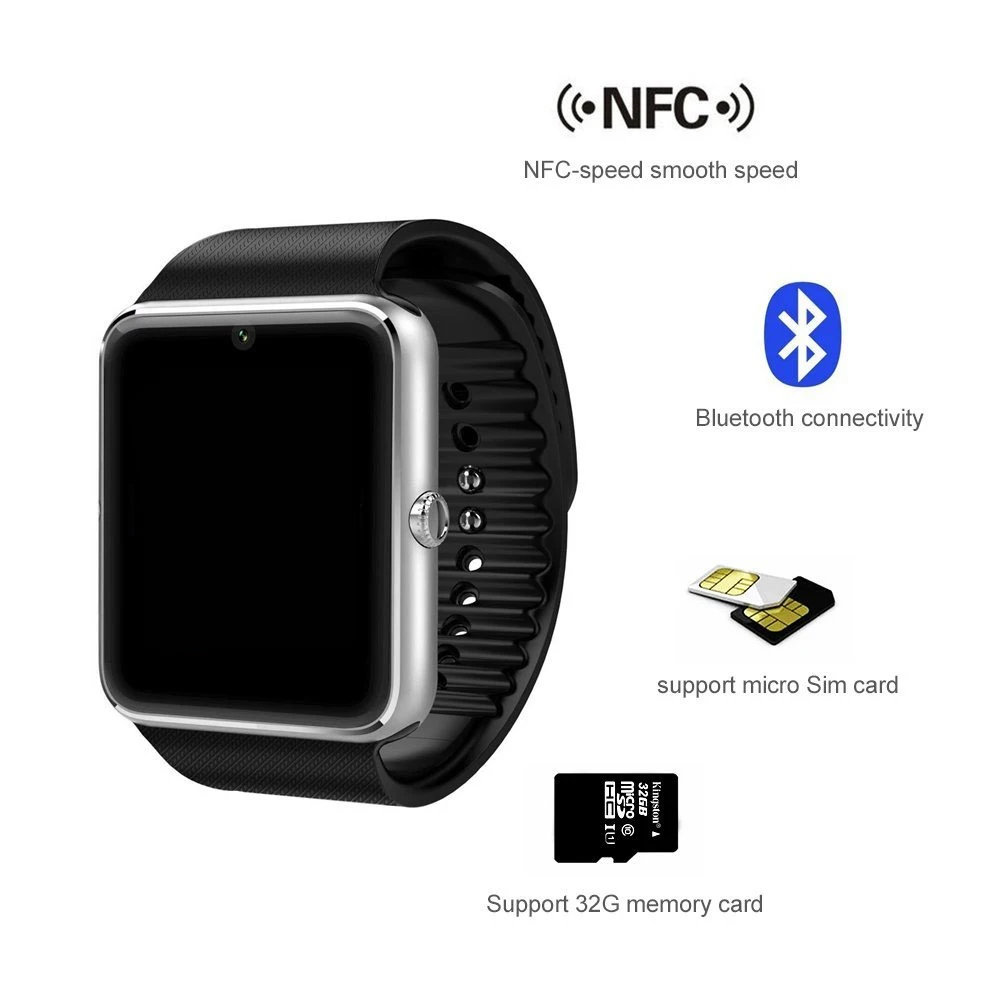 Bluetooth Смарт часы для смартфонов на Android наручные с защитой от пота tf картой и sim