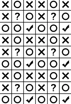 

5x7FT Black Check Marks Circle Round Cross Question Mark Wall Custom Photo Studio Backdrop Background Vinyl 220cm X 150cm