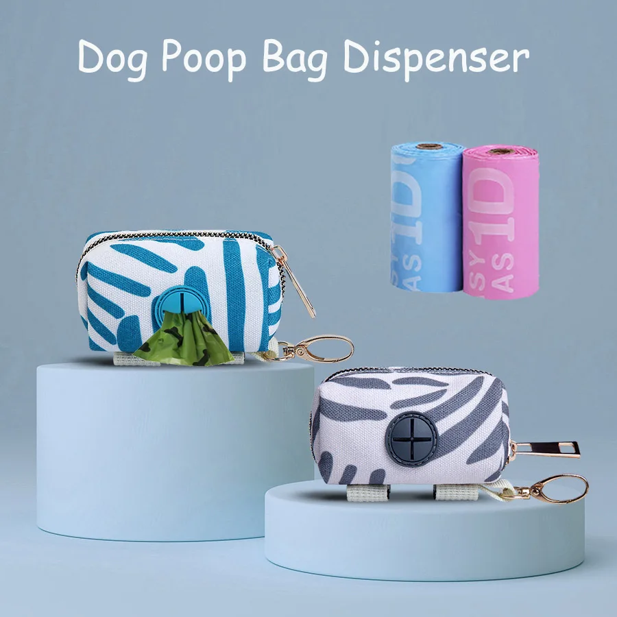 Dispensador de Bolsa para popó portátil para cachorros y gatos, bolsa de basura para mascotas