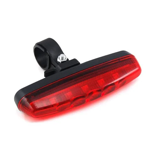 Cycling Bicycle Bike Red 5 LED Rear Tail Light 4 Modes Safety Lamp