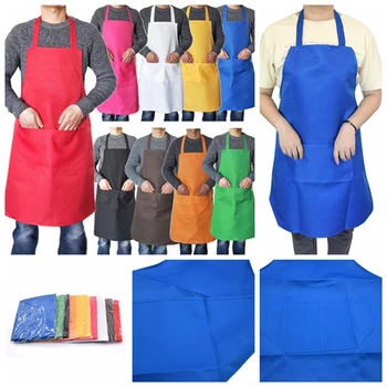 

10PCS Colorful Cooking Apron In Kitchen Keep The Clothes Clean Sleeveless and Convenient Male and Female Chef's Universal Apron