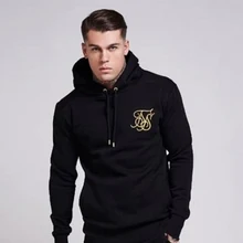 Мужские s Sik шелковые худи с вышивкой в стиле хип-хоп осенне-зимняя толстовка с капюшоном Sik пуловер Sik шелковые худи мужские шелковые