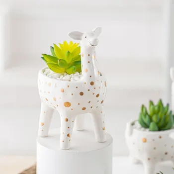 

Nordic ins creative succulent ceramic animal succulent plant pots living room home decoration desktop ornaments potted plants