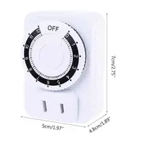 AC 110V 12 Hour Mechanical Switch Timer Socket for Home Appliances Control Motorcycle Charging Timer US Plug 2