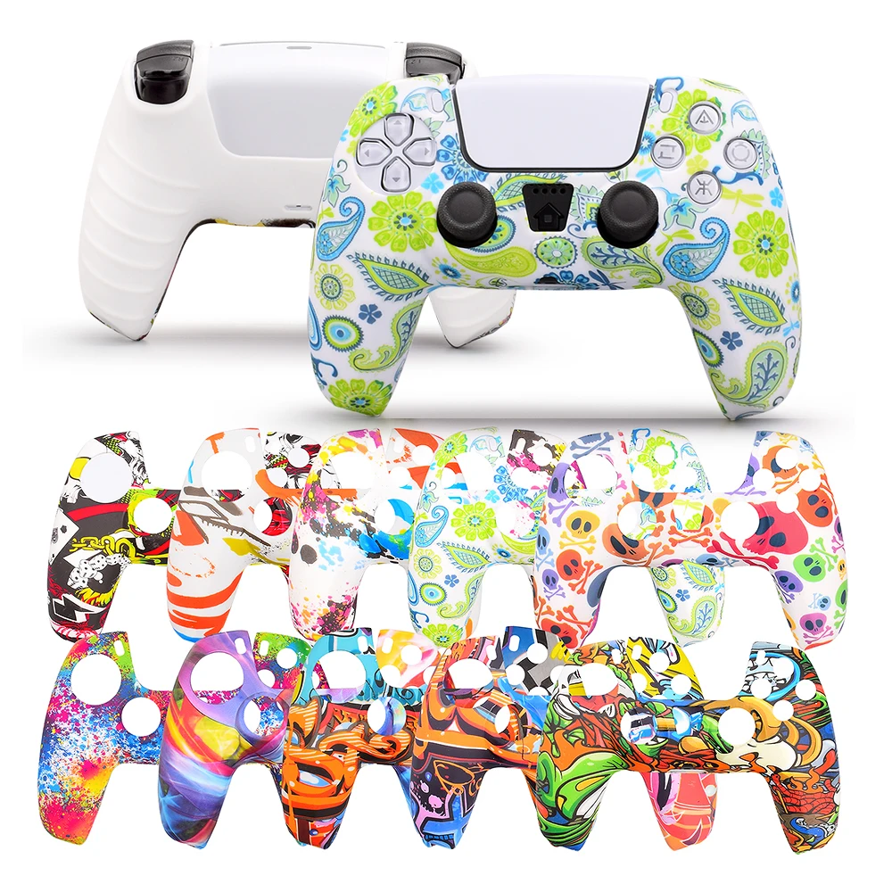 Custodia In Gomma Siliconica Per Sony Playstation 5 Ps5 Controller Protection Skin Per Ps5 Pro Slim Gamepad Controle Thumb Grips