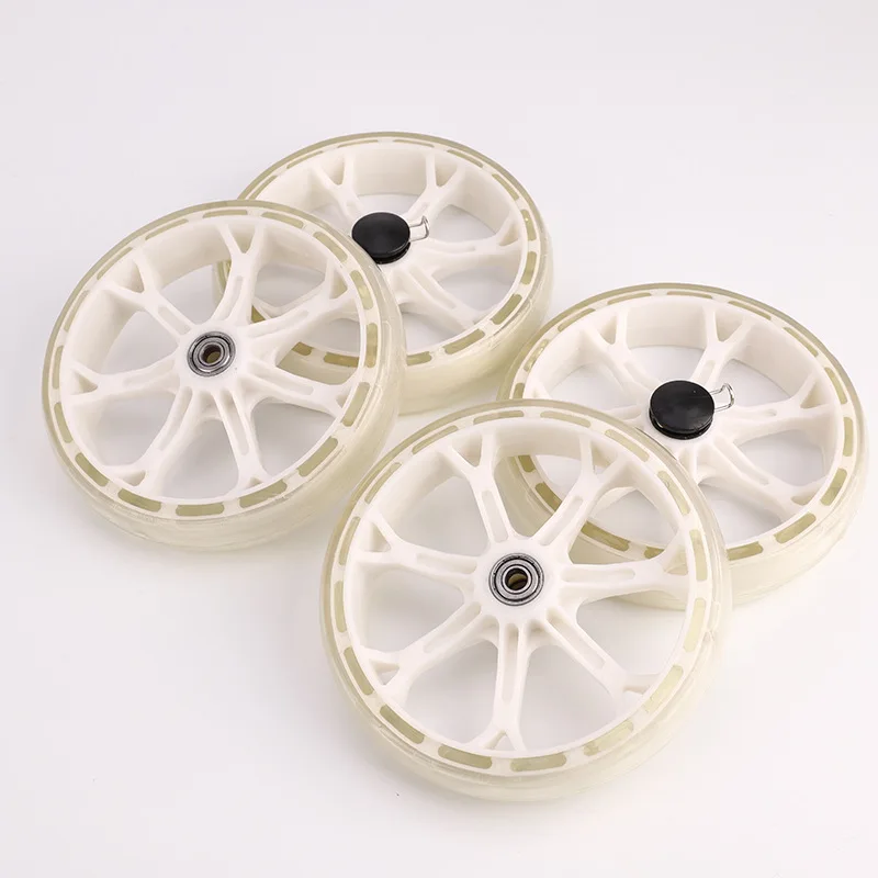 

Manufacturers Direct Selling Customizable Pu White Bearing Buckle Single Wheel Hand Grocery Shopping Cart Wheels Hardware Access