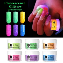 Ur Sugar 5 мл флуоресцентный блеск Dip порошок для ногтей голографический градиентный французский пигмент погружающийся порошок для ногтей украшение для ногтей
