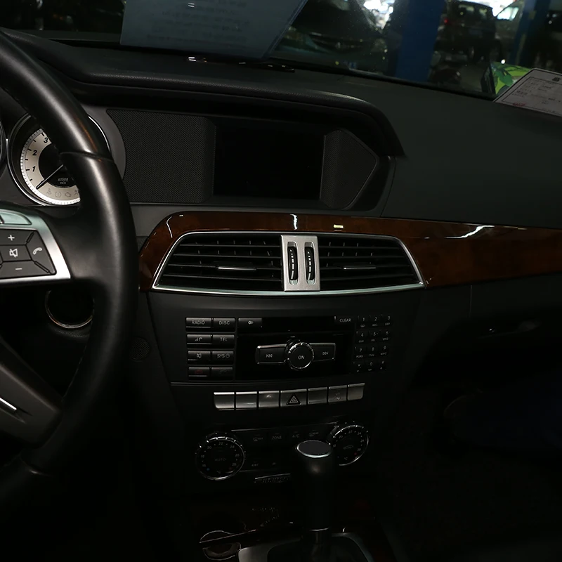 Автомобильные аксессуары ABS Автомобильный Центр вентиляционное отверстие Регулировка рамка Накладка для Mercedes Benz C Класс W204 C180 C200 2011-2013
