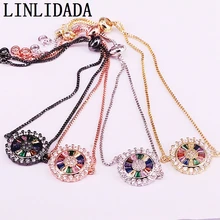 8 шт оптом Радуга CZ кубический цирконий круглые Разъемы Браслеты в смешанных цветах ювелирные изделия