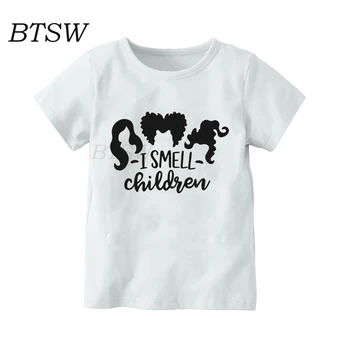 

I Smell Children Halloween Hoody Summer Long Sleeve Casual Harajuku Tees Boys/Girls T Shirt Hocus Pocus Feminino Oversize