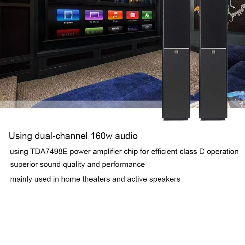 Xh-a126 High Power Bluetooth 5.0 Digital Power Amplifier Board Tda7498e  Audio Amplifier Module 160w*2 - Integrated Circuits - AliExpress