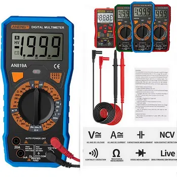 

Digital Multimeter Auto-Ranging Measure Resistance Capacitance Tests Diodes