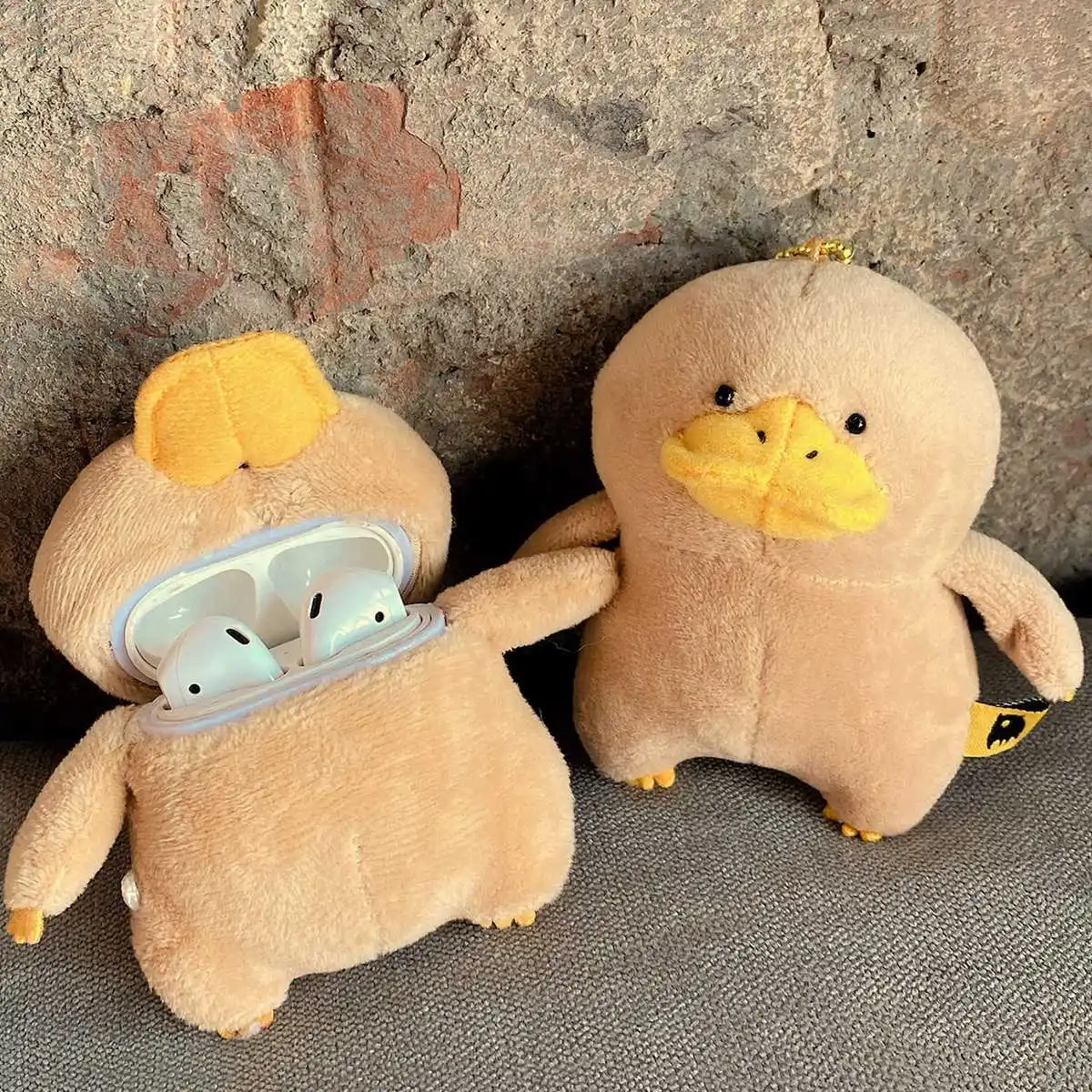Plush Duck Case For Airpods Case Earbud 