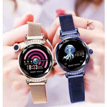 

Newest Fashion H2 Smartwatch Women 3D Diamond Glass Heart Rate Blood Pressure Sleep Monitor Best Gift Smart Bracelet