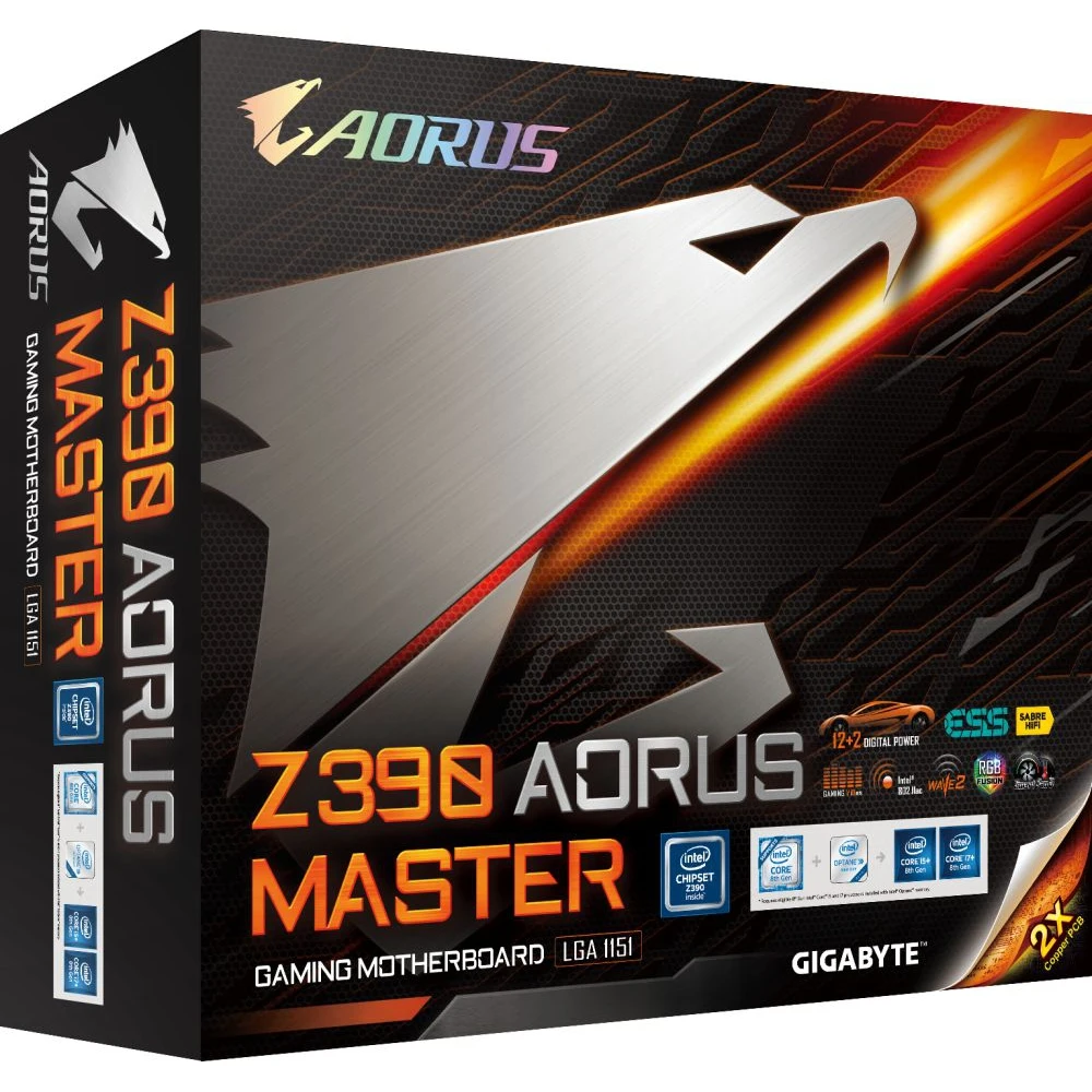 Материнская плата Gigabyte Z390 AORUS MASTER Soc-1151v2 Intel Z390 4xDDR4 ATX AC`97 8ch(7.1) GbLAN R