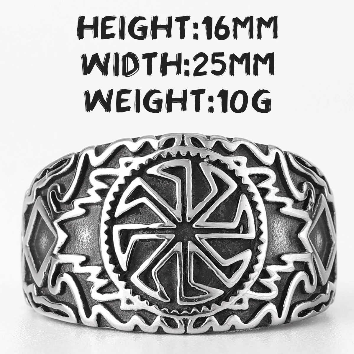 Anello Lupo da Uomo, Anello con testa di lupo vichingo nordico, Anelli totem di lupo retrò, Cavalieri Punk Lupo, Anello Amuleto Lupo Hip Hop, Gioielli animali lupo per uomini ragazzi, 57, Metallo
