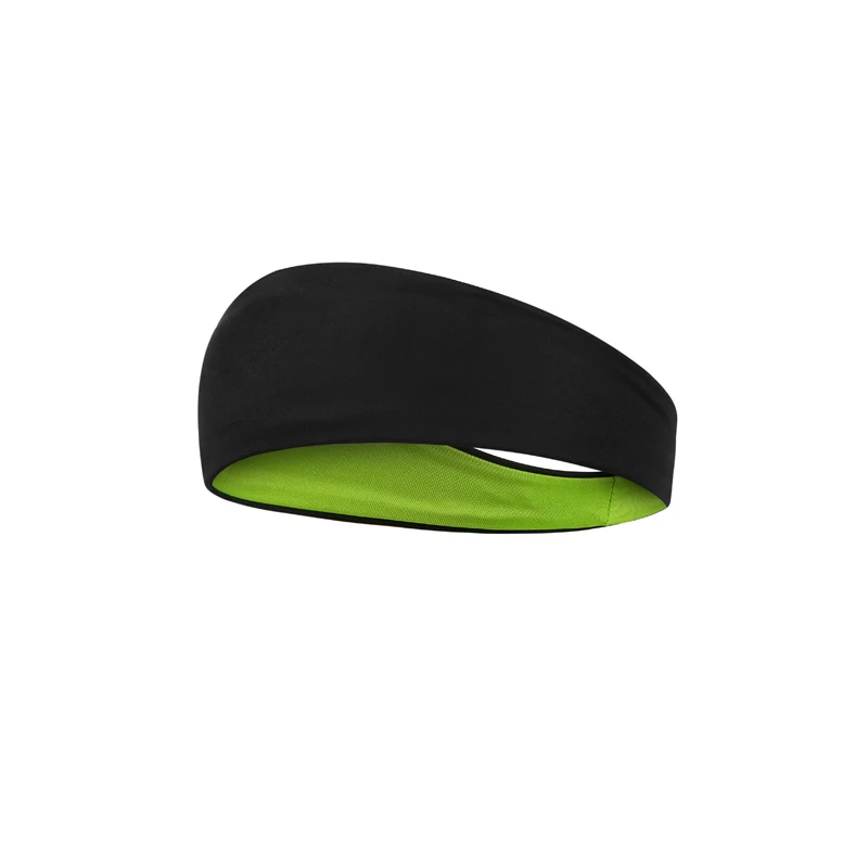 black green Спортивная повязка на голову для йоги для мужчин и женщин для бега йоги пилатеса баскетбола тренировочные резинки для волос пот Эластичный Тюрбан эластичные повязки на голову - Цвет: black green