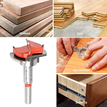

35MM Tipped Woodworking Forstner Boring Wood Hole Saw Cutter Drill Bit W/ Guide