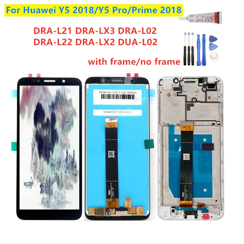 Сменный сенсорный ЖК экран 5 45 дюйма для Huawei Y5 2018 /Y5 Prime|Экраны мобильных телефонов|