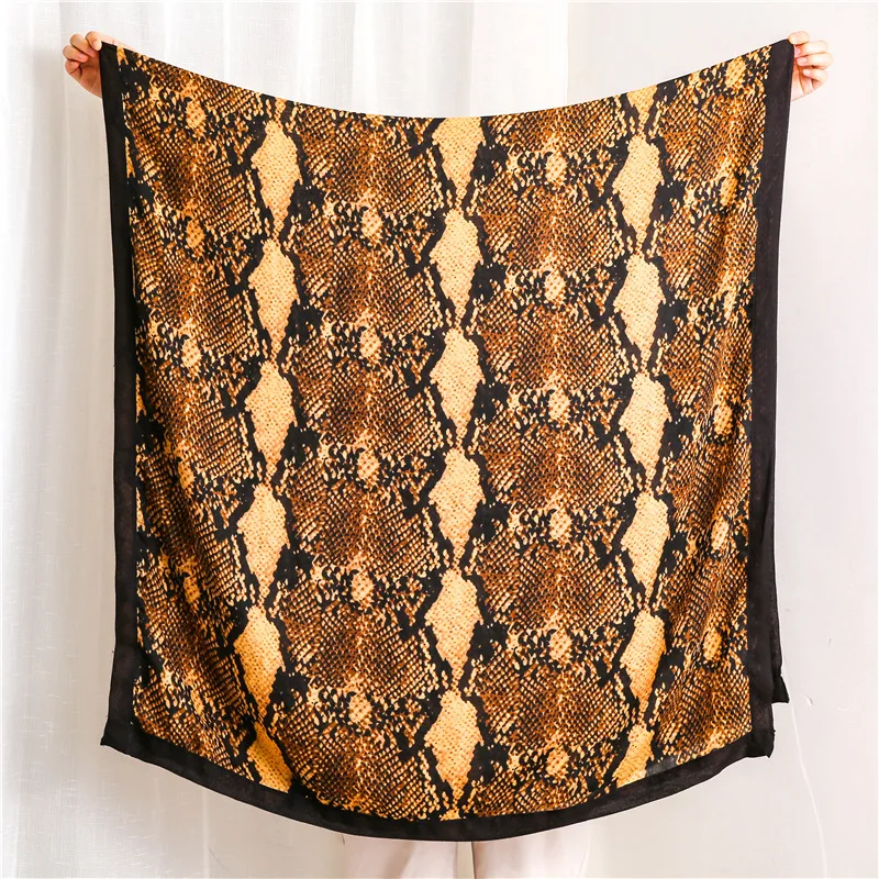 Модный вискозный шарф со змеиным узором, женские мягкие шали и палантины с принтом, Pshimina, палантин, мусульманский хиджаб, 180*100 см - Цвет: 1