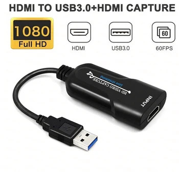 

2020 NEW USB 3.0 Portable hdmi to usb video capture card 1080p game streaming Adapter For Live Broadcasts Video Recording