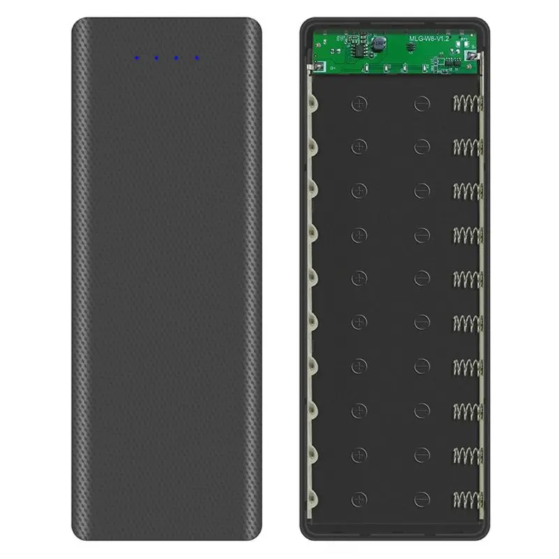 Чехол для аккумулятора DIY 10x18650 с индикатором Корпус внешнего портативная внешняя