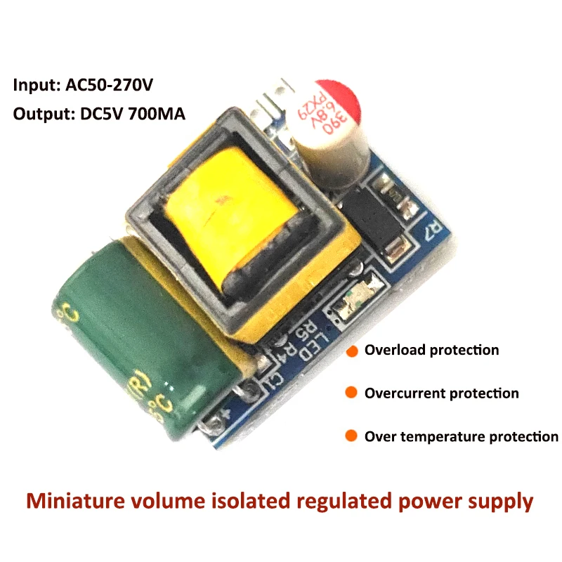 Прецизионный 5V700mA 3 5 Вт изолирующий импульсный модуль питания AC DC понижающий 220 до