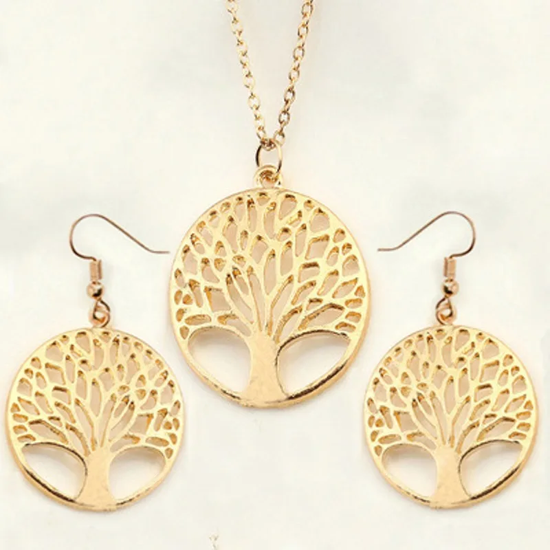 Ожерелье и серьги в виде дерева жизни для женщин|Ювелирные наборы| |