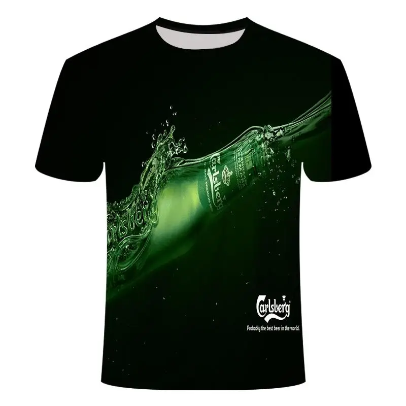 Fun T-Shirt Summer Men's Brand Round Neck T-Hirt Bell Beer Short Sleeve 3D TShirt Digital Printing T-Shirt Fun T-Shirt Summer Men's Brand Round Neck T-Hirt Bell Beer Short Sleeve 3D TShirt Digital Printing T-Shirt