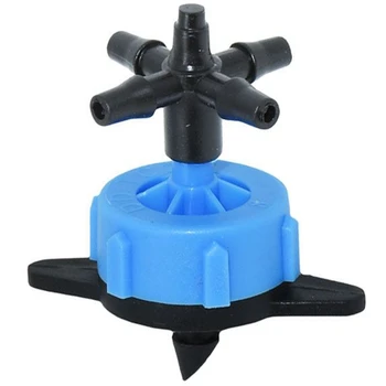 

50 Set Garden Water Connectors 8L Dripper Water Regulataion 4 Way Cross Connector for Emitter Irrigation