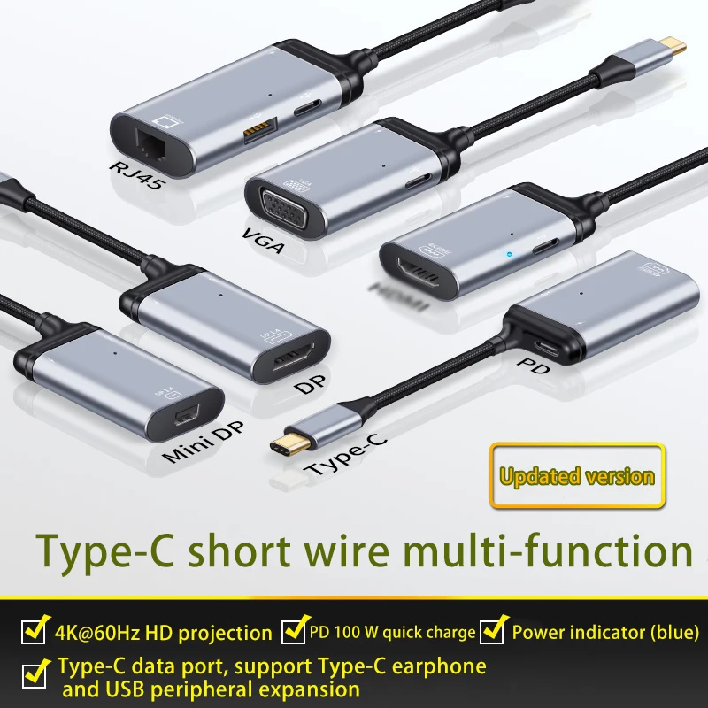 ο 4K USB C rj45/VGA/DP/HDMI ȣȯ/̴ DP ̺  C-HDMI Thunderbolt 3  MacBook Pro 4K UHD USB-C