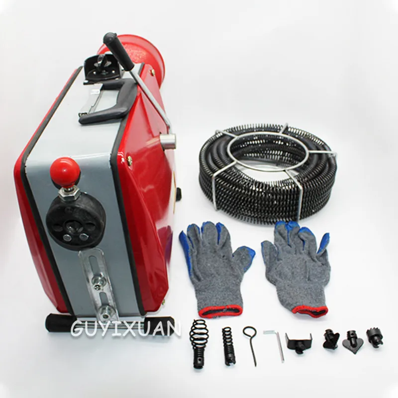 100D automatic electric pipe dredging machine sewer dredger toilet floor drain dredging cleaning machine