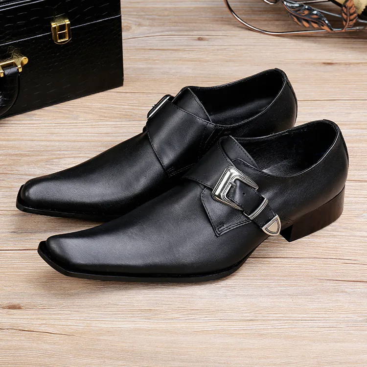 

Loafers Men Genuine Leather Pointed Toe Casual Korean Style Tenis Casual Masculino Full Grain Leather Cow Leather Slip-on Rubber