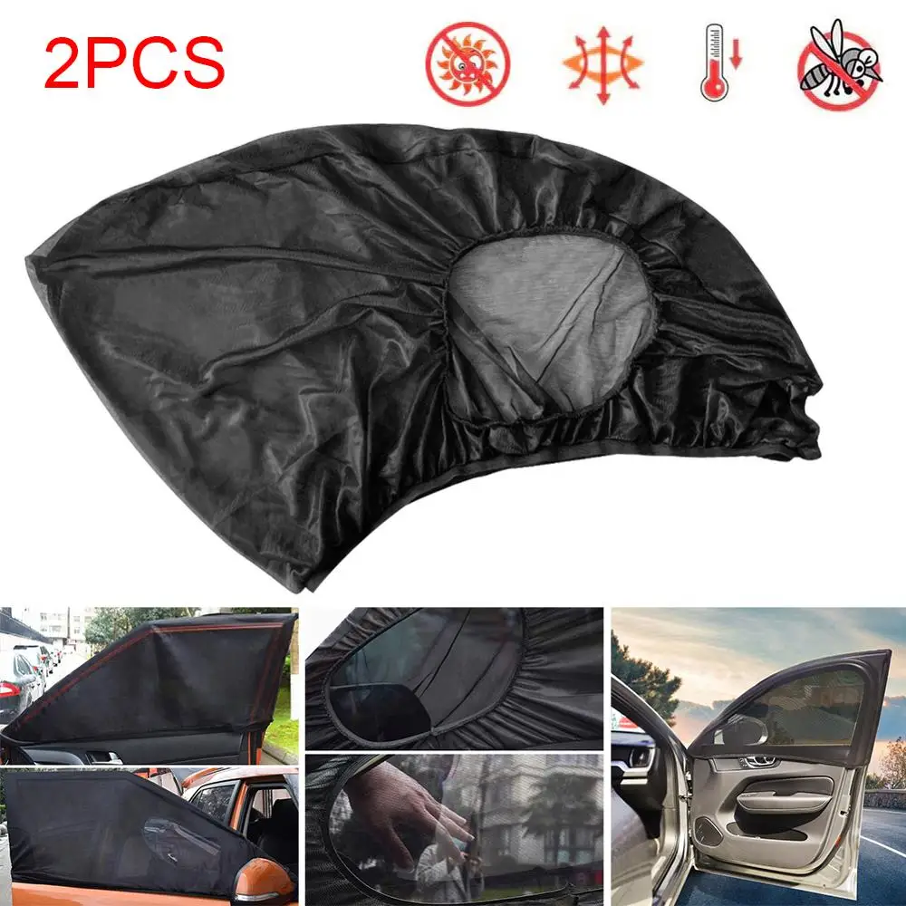 

2PCS Auto Car Sun Shade Front Side Window Visor Shade Mesh Cover Shield Car Window Sunshade
