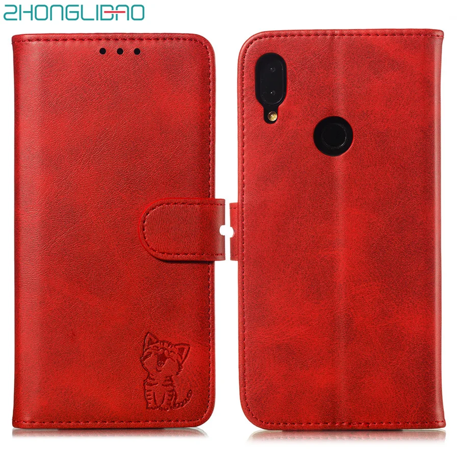

3D Embossing Cute Cat Flip Leather Case for Xiaomi Mi Max 3 9t Xiomi Redmi 7a 7 Y3 K20 Note 7 Pro Magnetic Wallet Cover RedmiK20