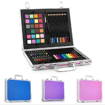 

70pcs painting supplies aluminum box watercolor pen oil pastel watercolor powder set