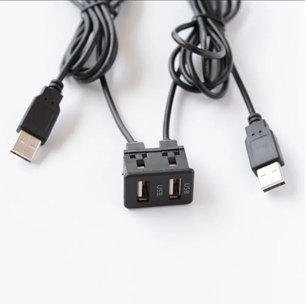 1 шт. автомобильная универсальная модификация двойной USB интерфейс зарядка U диск удлинитель
