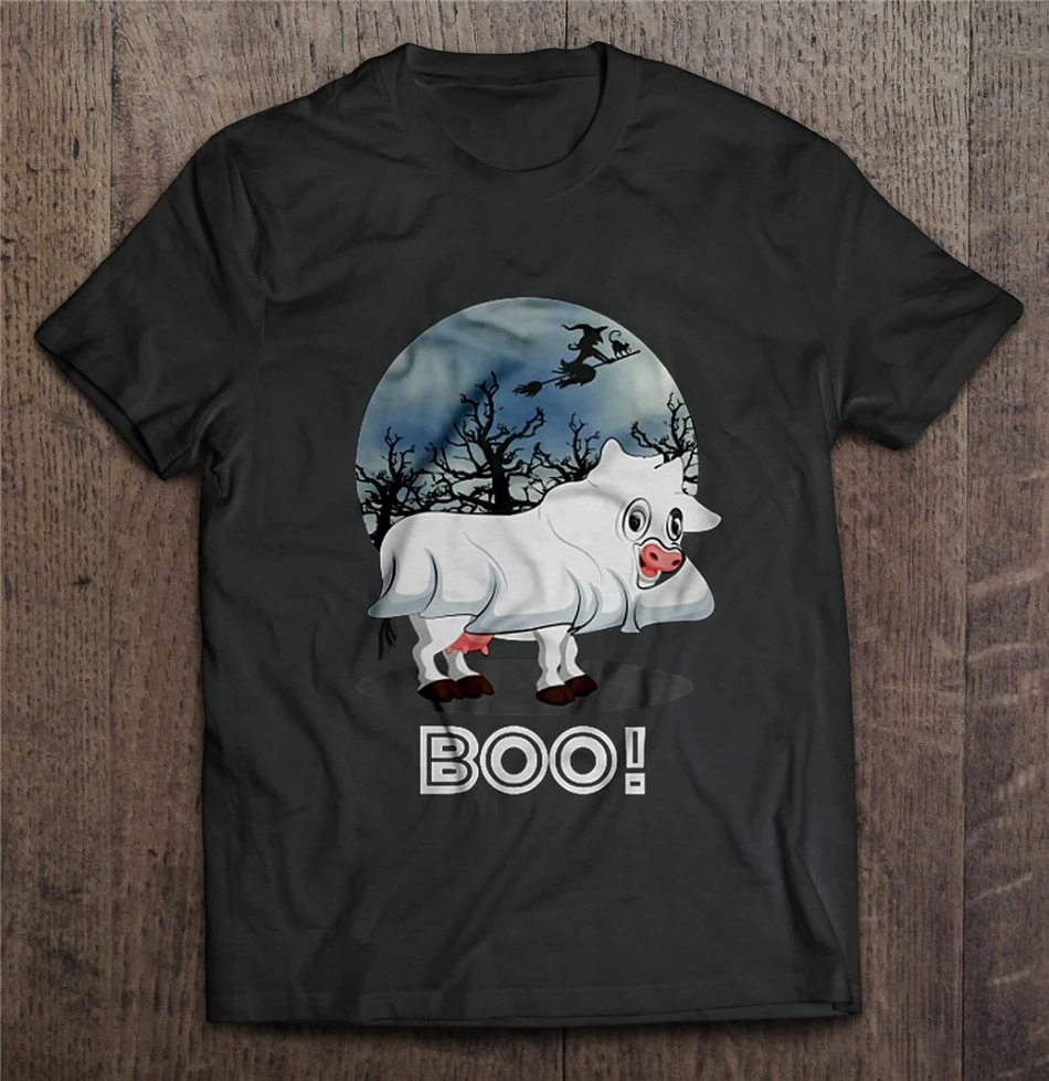 Мужская футболка на Хэллоуин Cow Boo модная крутая S 3Xl| |