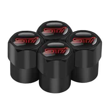 

4pcs Fashion STI Emblem Car Tire Valve Caps For Subaru STI Legacy Forester Outback Rally WRX WRC Impreza Car Styling