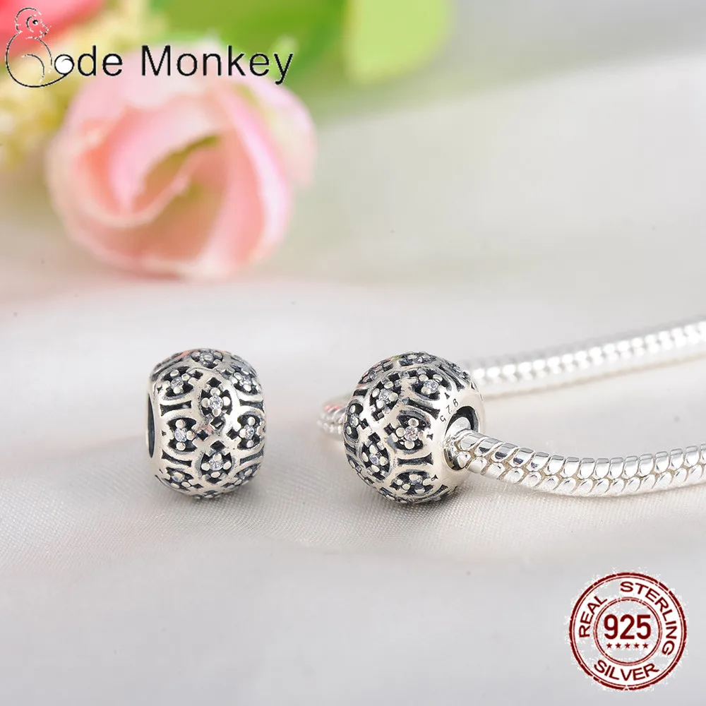 CodeMonkey,, настоящая серебряные бусины 925 пробы, сердце, полые, Подвески, подходят к оригиналу, CodeMonkeyBracelets, для женщин, сделай сам, ювелирное изделие, CMC552