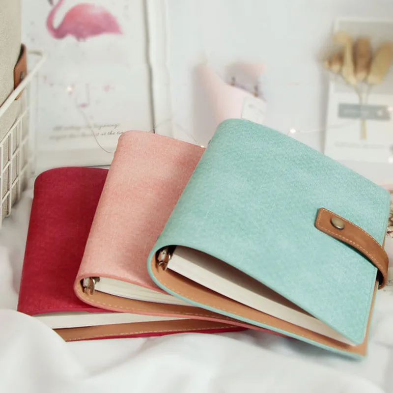 

Soft Business Faux Leather Diary Notebook A5 Binder Travelers Journal Daily Work School Office Meeting Record Notepad Handbook