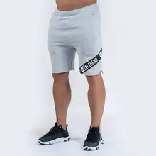 Летние мужские хлопковые брендовые шорты длиной до икры для фитнеса бодибилдинга, модные повседневные спортивные шорты для бега и тренировок, спортивная одежда