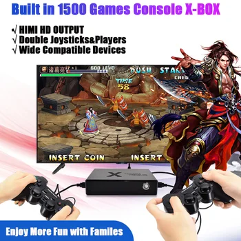 

Mini Video Game Console 4K HDMI Output Built-in 1500 Games Arcade Retro Classic Handheld 2 NES Controllers 2PCS Joystick Gift
