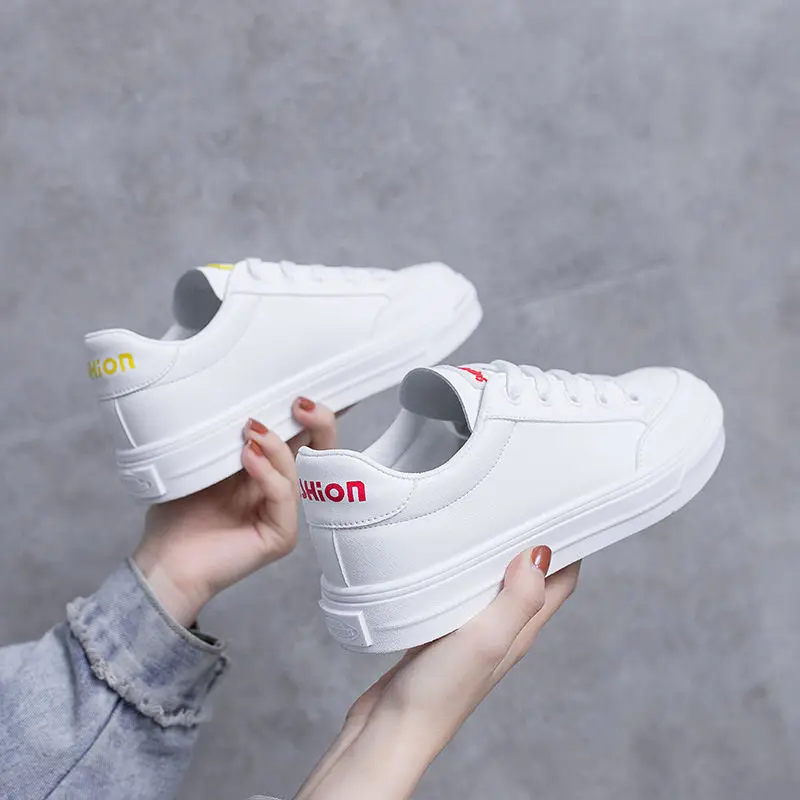 

Shoe Women's 2019 Spring New Style Korean-style Small White Shoes Student Casual Versatile Board Shoes Harajuku Ventilation Netw