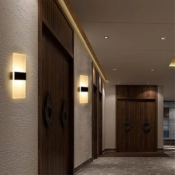 

AC 220V 110V Led Wall Lamp Square Wall Light Sconce Bedroom Bedside Light Stair Indoor Balcony Aisle Lighting Home Decoration