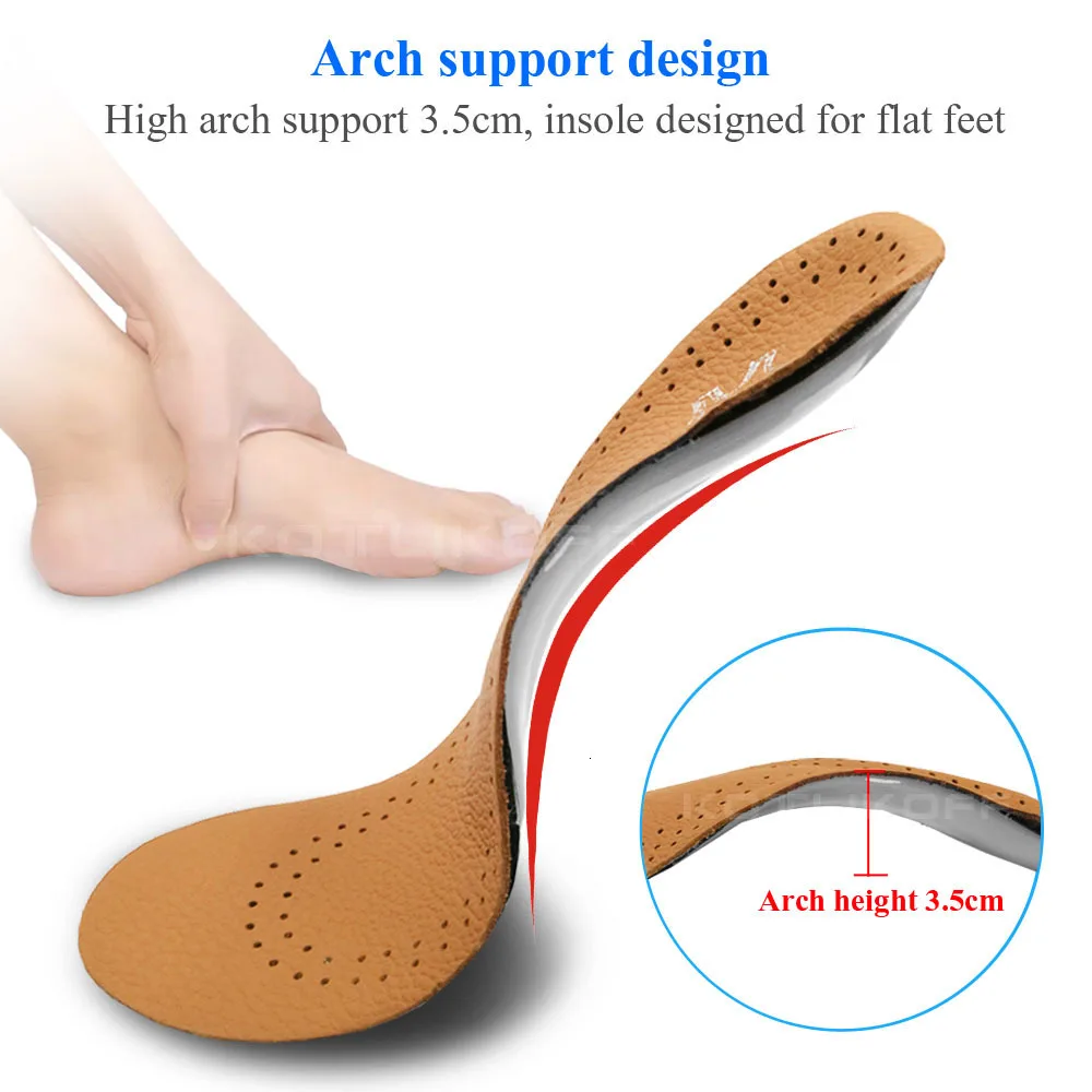 Leather Orthotic Insole For Flat Feet Orthopedic Shoes 8 H223e792aacc64eaaa6060aebd6bcdea19