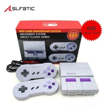 Классическая Мини ТВ игровая консоль SNES 8 бит Ретро видео игровая консоль встроенные 660 игр AV Ручной игровой плеер семейный отдых